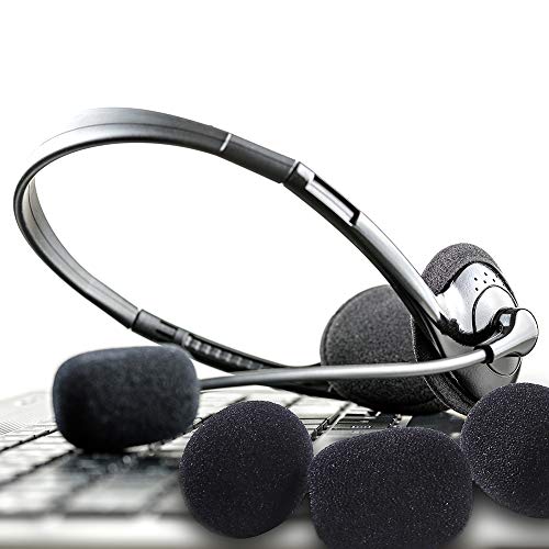 image for Auihiay 60 Pack Headset Microphone Windscreens Mini Size Mic Foam Cove