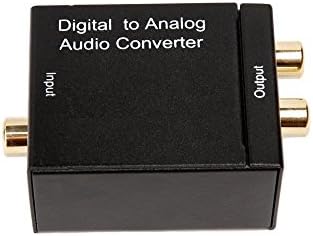 Digital Optical Coax to Analog RCA Audio Converter Adapter with Fiber Cable For PS3/PS4/XBox/360/HDTV/Plasma Sky HD Blu-ray Home Theater Systems/Connect to External Amplifier or Sound System etc.