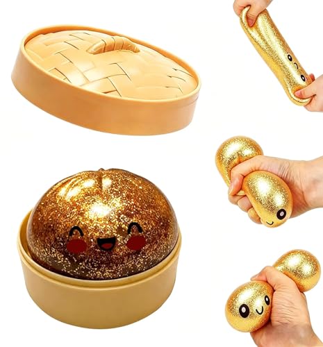 Glitter Dumpling, Glitter Dumpling Squishy Box, Adult Dumplings Squishy, Anxiety Relief, Adult Soft Squeeze Decompression Dough (1pc)