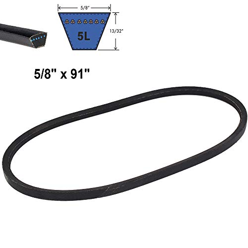 HAKATOP 754-0467 Lawn Mower Tractor Transmission Drive Belt Replacement for Craftsman Cub Cadet MTD 754-0467A,954-0467,954-0467A,5/8"x91" V Belt