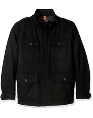 Men's Tall Size Big Wool Melton Four Pocket Military