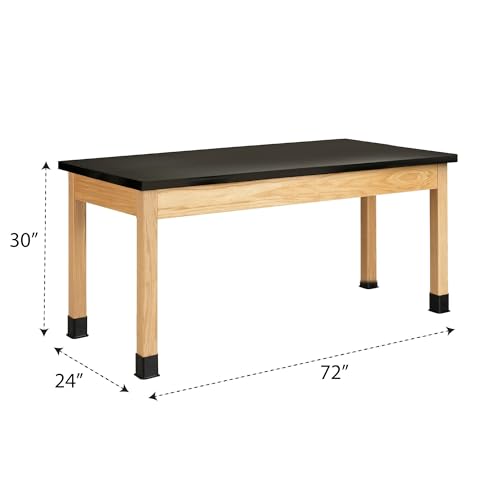 Diversified Woodcrafts Spaces School Classroom Science Lab Table, Black