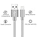 BULESK iPhone Cable 3Pack 6FT Nylon Braided Certified Lightning to USB iPhone Charger Cord for iPhone 7 Plus 6S 6 SE 5S 5C 5, iPad 2 3 4 Mini Air Pro, iPod Nano 7- Gray