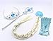 e-supao Princess Elsa Dress up Snow Queen Costume Disney 4 Pieces Crown Wig Wand Gloves