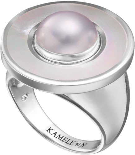 Kameleon White Mother of Pearl Ring KR25-7 (JewelPops Sold Separately)