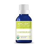 Lemongrass Organic Essential Oil from Ancient Apothecary, 15 mL - 100% Pure and Therapeutic Grade