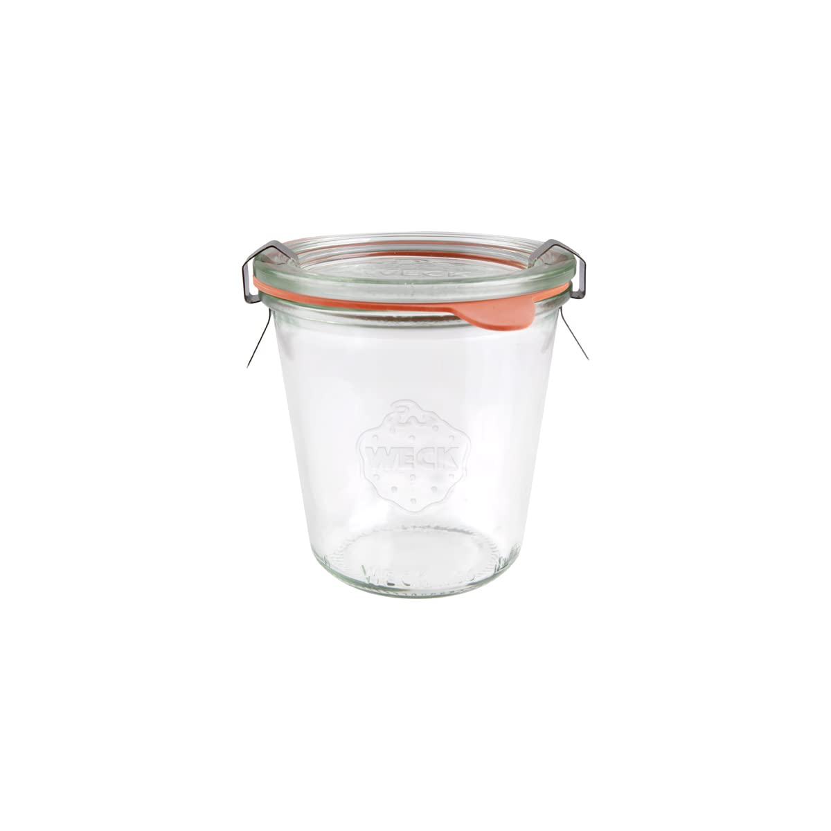 Weck Airtight Clip-Close Sealed 290 ml Jar with Lid 80 mm, Pack of 6, Glass, Transparent
