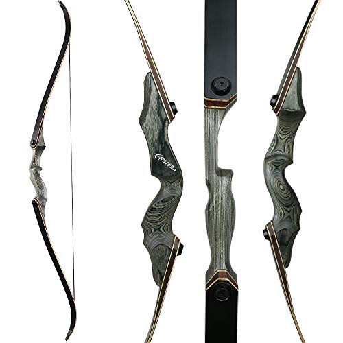 image for Huntingdoor Archery Recurve Bow Takedown Bow 60inch Longbow for Right 
