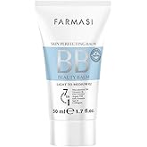 FARMASi BB Cream Beauty Balm, Tinted Moisturizer with SPF 15, Lightweight Matte Finish, Buildable Coverage Face Makeup, 1.7 fl oz, 02 Light to Medium