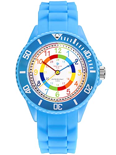 Light Blue/Multi-coloured/Silicone Strap Light Blue