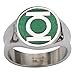 Men's Stainless Steel DC Comics Green Lantern Ring with a Classic Green Enamel Inlay