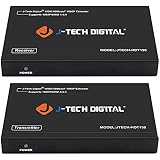 J-Tech Digital Long Range HDMI Extender Over Cat6 150m/492ft HDBaseT 1080P Extender PoC, Bi-Directional IR, Supports Dolby Digital, DTS, with EDID, CEC, RS-232 Passthrough (JTECH-HDT150)