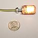 Welcomeuni 2X 6LED Motorcycle Mini Amber Turn Signal Lights Blinker Indicator