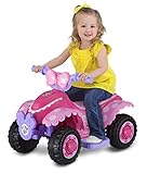 NEW! Disney Minnie Mouse Happy Helper 6-Volt Battery-Powered Quad Ride-On Toy for Girls with Wiping Cloth