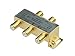 Monoprice Premium 4-Way Coax Cable Splitter - F-Type Screw, for Video VCR Cable TV Antenna, Gold Plated