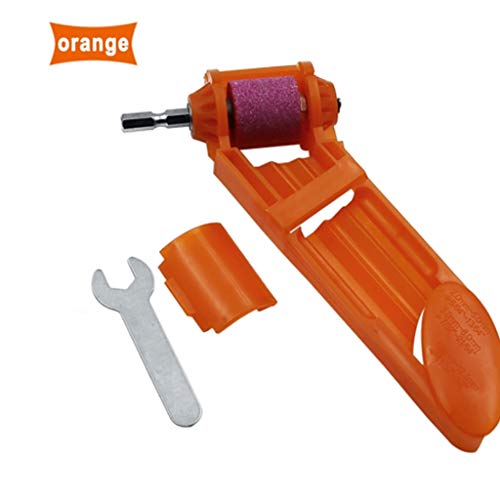 Weite 2 Set of Portable Corundum Grinding Wheel Wear-resistant Hand Diamond Drill Bit Sharpener Tools for Sharp Edge, Includes Mini Wrenches (Orange)