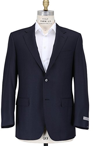 Canali classic black solid two button flat front new 40…