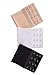 eBoot 3 Pieces Bra Extender Bra Strap Extension, 3 Row 4 Hooks, 3 Colors