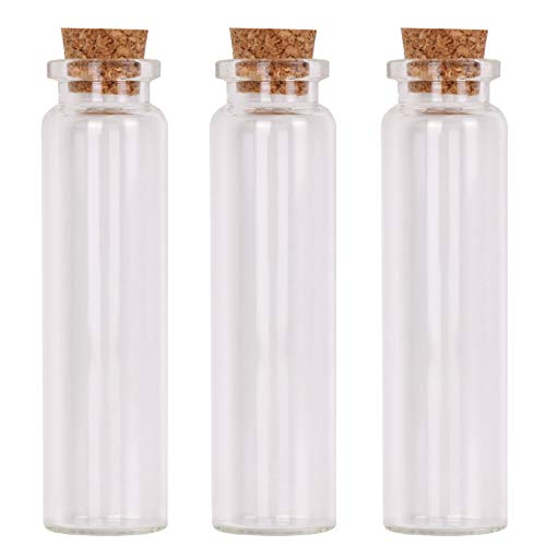 MaxMau 24 Packs of Small Glass Bottles with Cork Stopper Tiny Clear Vials Storage Container for Art Crafts Projects Decoration Party Supplies Wedding Party Favors - Thumbnail 7