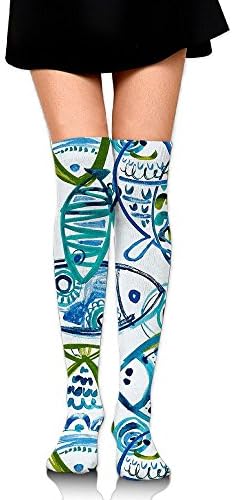 Women's Solarium Outdoor Cast Ocean Fashion Over Knee Thigh High Socks Stockings Length: 65 Cm