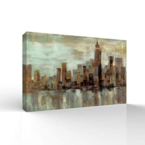 Impressionist City Painting for Bedroom Living Room