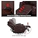 Esright Massage Recliner Chair Heated PU Leather Ergonomic Lounge 360 Degree Swivel (Espresso)