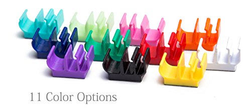 (10 pk) Black Self Adhesive Pencil Pen and Marker Holder Adhesive Clip - Best Mount Organizer to Stick on nightstand, Junk Drawer, Clutter Cabinet, Bedside, etc. - Great for Kitchen, Craft Room, etc.
