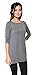 Free to Live 3 Pack: Plus Size Loose Fit Elbow Sleeve Tunics (Black, Charcoal, Navy), 2X