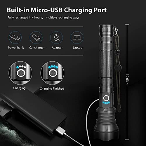 Lylting Flashlight High Lumens, 100000 Lumens Rechargeable Led