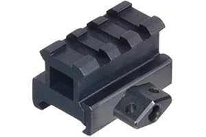 UTG Med-pro Compact Riser Mount, 0.83" High, 3 Slots , Black