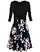 Cinery Women's 3/4 Sleeve Tie Front Floral Breastfeeding and Maternity Dresses
