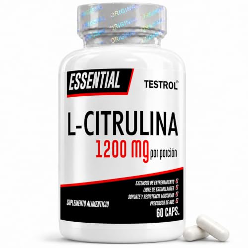 L Citrulina Essential 1200 mg, precursor natural del óxido nítrico que ayuda a la circulación y procesos de vasodilatación. Testrol Citrulina Essential (60 CAPSULAS)