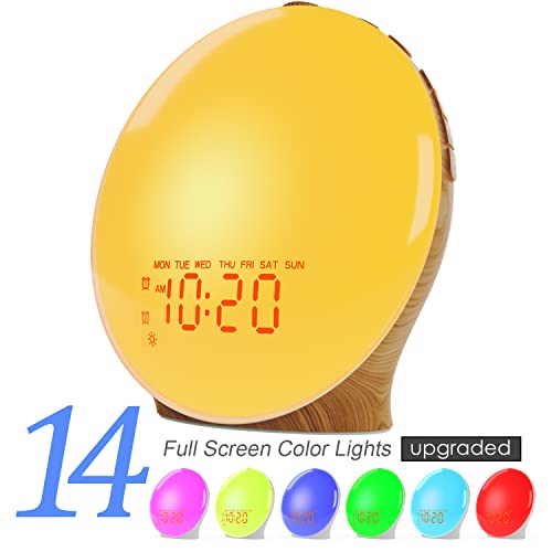 JALL Wake Up Light Sunrise Alarm Clock for Kids, Heavy Sleepers