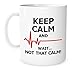 ARDOUR VAN Sudopo The Coffee Corner - Keep Calm and Wait. Not That Calm - 11oz Ceramic Coffee or Tea Mug - Funny Inspirational Mug for a Nurse or Doctor, Nurse Gift, Doctor Gift, Hospital Gift