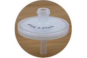 LABLPSAI Syringe Filter PTFE 25mm Diameter 0.22μm Pore Size, Hydrophobic, 100Pcs