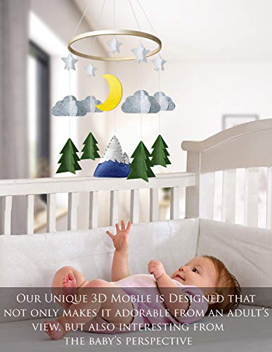 Baby Crib Mobile by Giftsfarm, Starry Woodland Night Nursery Decoration, Crib Mobile for Boys and Girls by GIFTSFARM