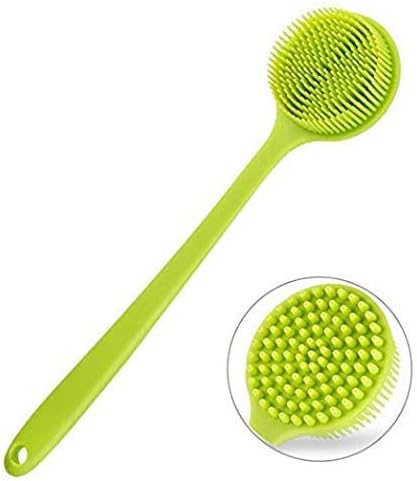 Apprize Ultra-Soft Silicone Back Scrubber Shower Bath Body Brush with a Long Handle, 100% BPA-Free, Hypoallergenic, Eco-Friendly, Green