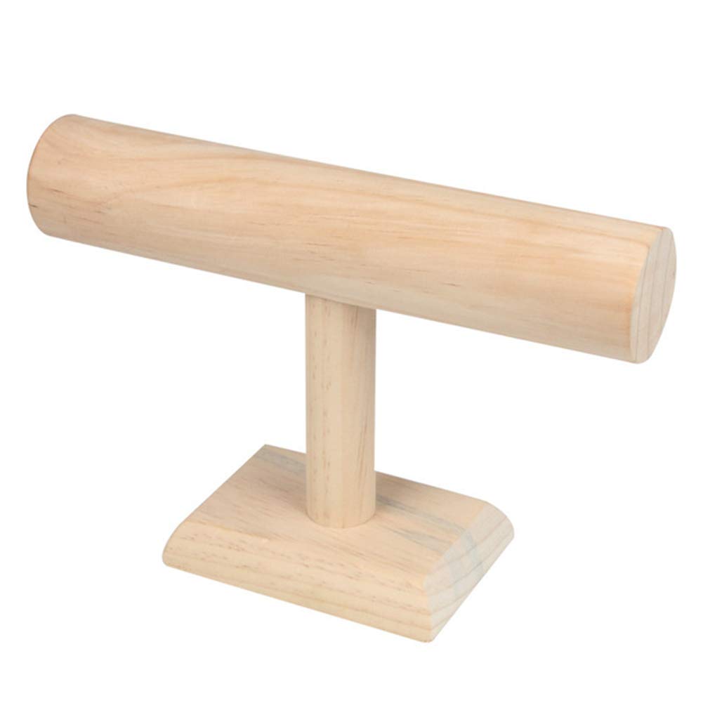 XHONG Wooden Jewellery Display Stand, T-bar Jewellery Rack, Bracelets Watches Necklaces Storage Stand for Home Organization