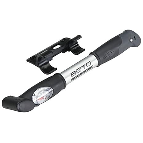 Prophete Alu Mini-Luftpumpe Two-Way Gehäuse Duo-Kopf für alle Ventilarten und Manometer mit Halter, 6496