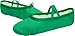 L-RUN Girls Ballet Shoes Canvas Balletrina Slipper Dance Shoes Green 2 Little Kid