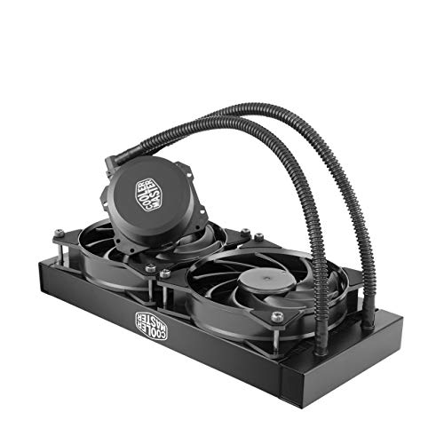 Cooler Master MasterLiquid Lite 240 Liquid CPU Cooler 240mm Radiator, 2 x MasterFan Air Balance 120 Fans, Dual-Chamber Pump MLW-D24M-A20PW-R1 (Certified Refurbished)