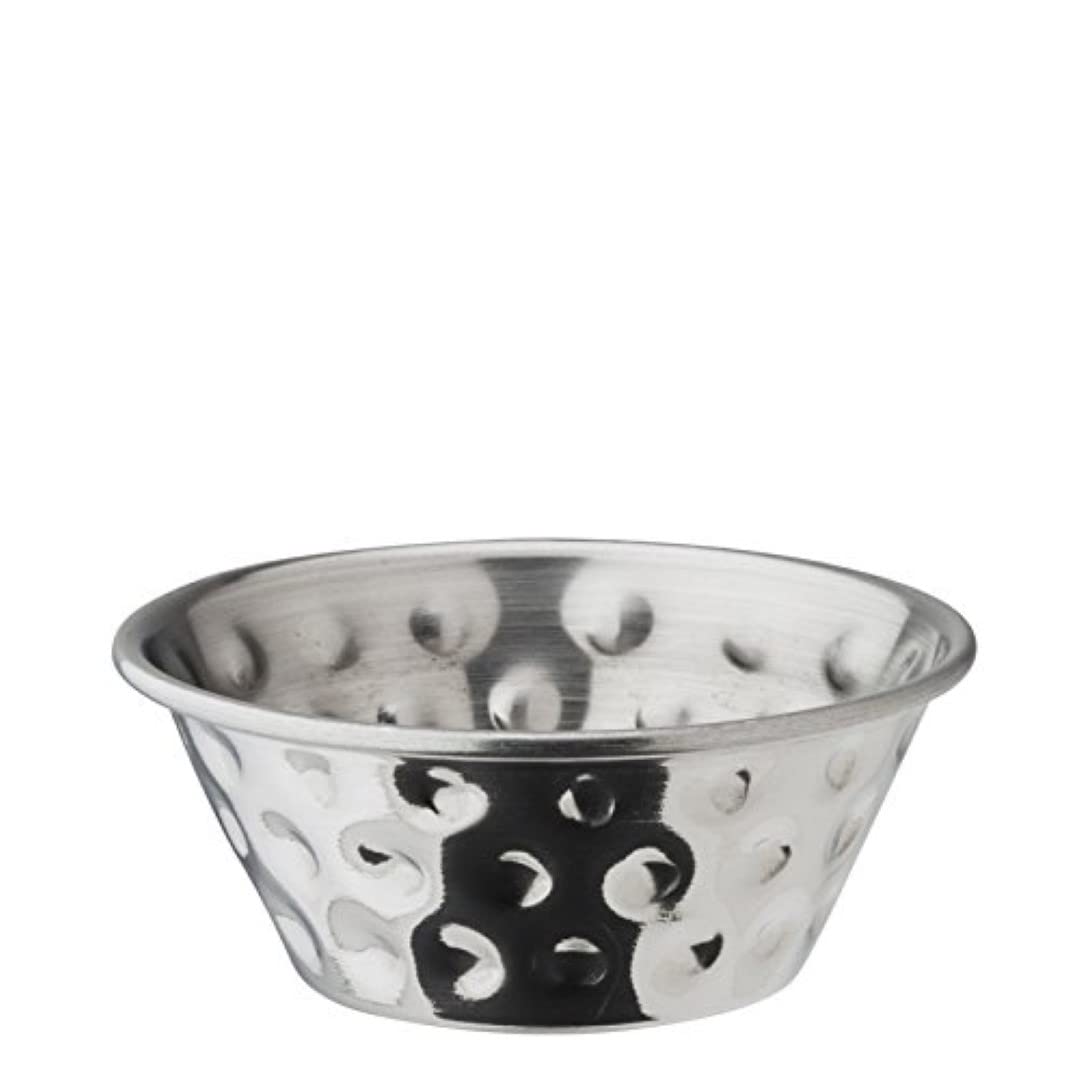 Utopia F91148 Pans/Pails/Casseroles Hammered Ramekin, Stainless Steel Presentation, 1.5 oz., 4 cL (Pack of 24)