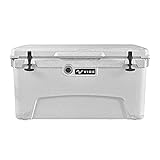 Vibe Element 75 Quart Rotomolded Hard Shell Cooler with Bottle Opener, Alpine Gray