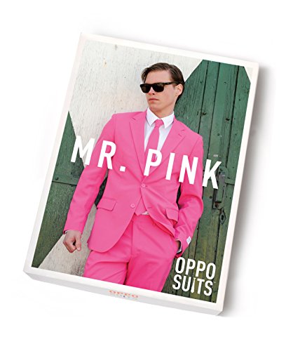 Men’s Solid Color Bachelor Crazy Party Costume Suit, Includes Jacket, Pants and a Matching Tie - Image 4