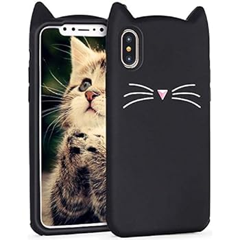 Amazon.com: iPhone XR Case, MC Fashion Cute 3D Party Meow ...
