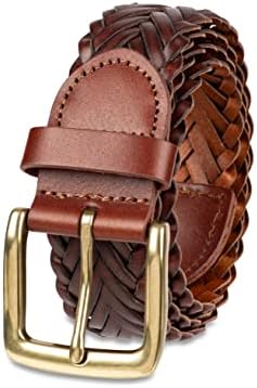 Braided Casual Brown Leather Belt (S 30 display picture 3