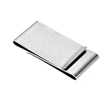 HooAMI Mens Stainless Steel Double-Sided Smart Money Clip & Credit Card Holder