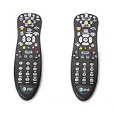 2-LOT Pair Set Genuine AT&T U-Verse Uverse S10-S4 Standard IR Infrared Multifunctional Digital DVR TV Television Universal Cable Box Black Remote Control Compatible Part Numbers: D-5456262551911, CYB UG-R#0713