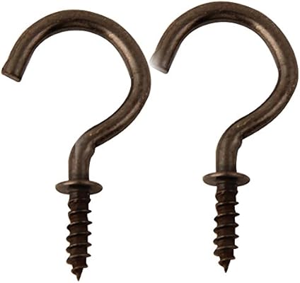 Amazon Com Antique Brass Ceiling Hooks For Hanging Cup Mug 1 1 4