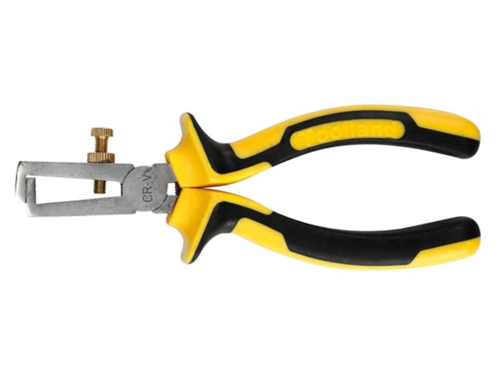 Tool HP08 N Chrome Vanadium Steel Wire Stripping Pliers, 165 mm long, black/yellow